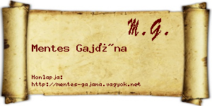 Mentes Gajána névjegykártya